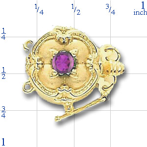 81032 Amethyst Bracelet Slide Clasp 